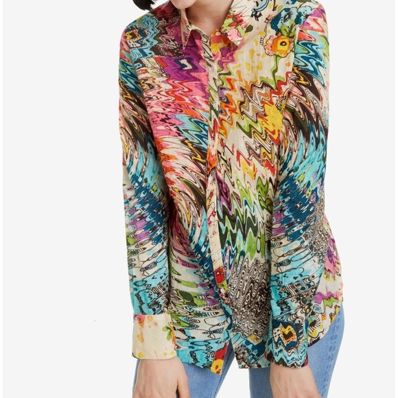 Desigual: Women's Ofelia Swirl Print Shirt